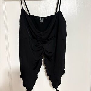 Forever 21 Cropped Black Butterfly Top